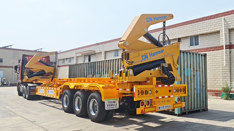 45 Ton CN Hammar Container Side Lifter Trailer for Sale in Tanzania
