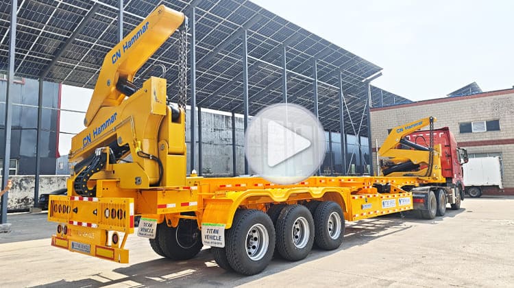 45 Ton CN Hammar Container Side Lifter Trailer for Sale in Tanzania 