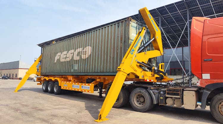 45 Ton CN Hammar Container Side Lifter Trailer for Sale in Tanzania
