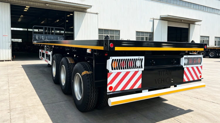 40 Foot Tri Axle Flat Deck Semi Trailer for Sale in Zambia
