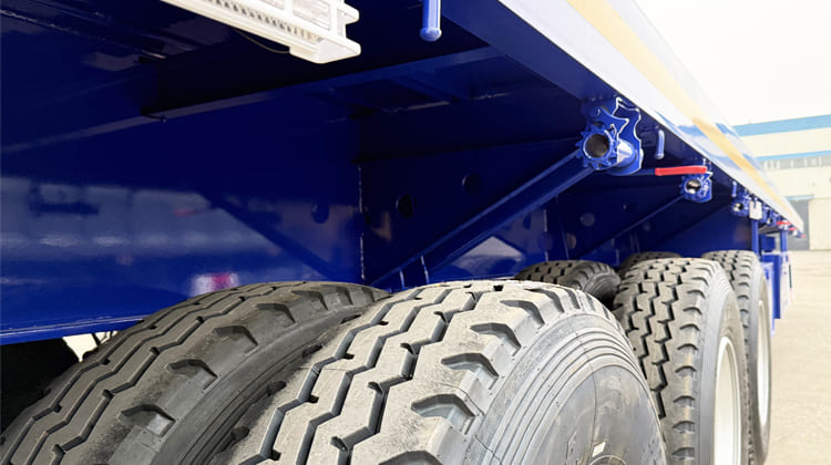 Tri Axle Semi Truck Flatbed Trailer for Sale in Zambia 