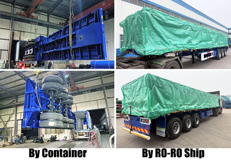 Tri Axle Semi Truck Flatbed Trailer for Sale in Zambia