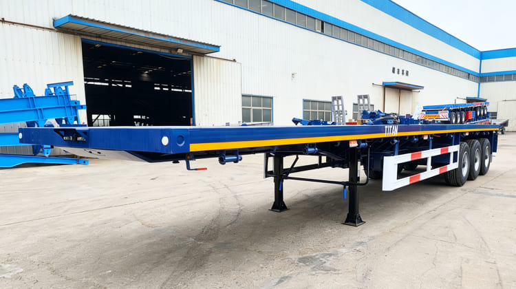 Tri Axle Semi Truck Flatbed Trailer for Sale in Zambia