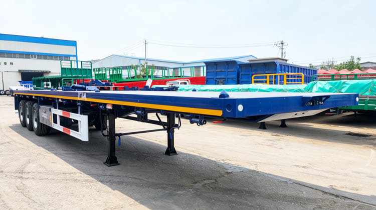 Tri Axle Semi Truck Flatbed Trailer for Sale in Zambia