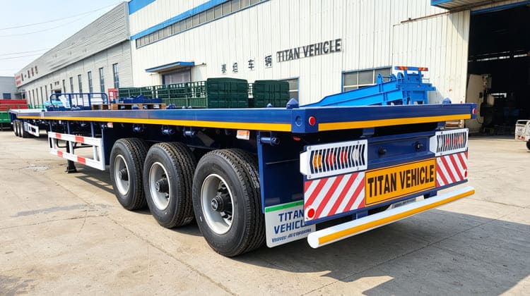 Tri Axle Semi Truck Flatbed Trailer for Sale in Zambia