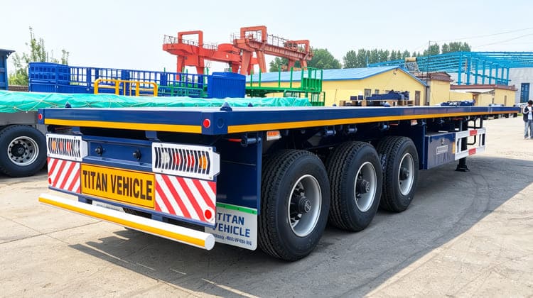 Tri Axle Semi Truck Flatbed Trailer for Sale in Zambia