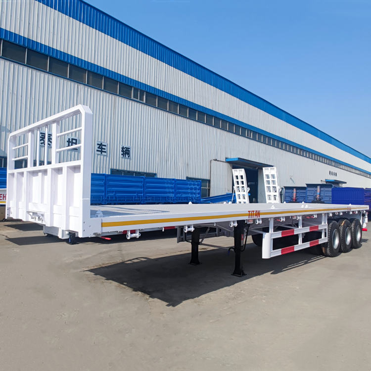 3 Axle 40 Ft Semi Trailer Flat Bed 