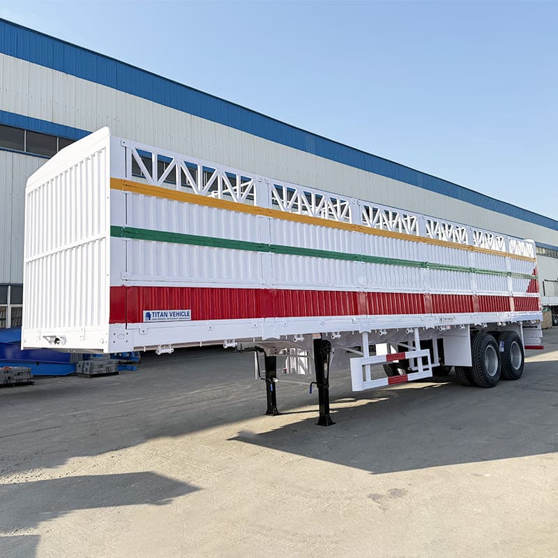 2 Axle Fence Semi Cargo Trailer