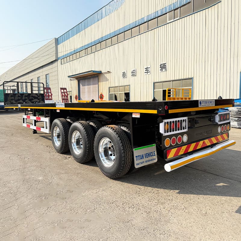 3 Axle 40 Foot Container Flatbed Trailer