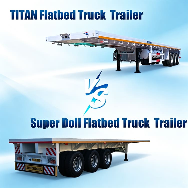 Super Doll VS TITAN Semi Truck Flatbed Trailer