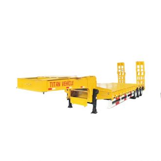 Tri Axle 80T Low Bed Truck Trailer