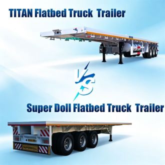 Super Doll VS TITAN Semi Truck Flatbed Trailer