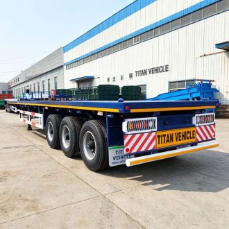 Tri Axle Semi Truck Flatbed Trailer