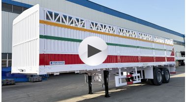 2 Axle Fence Semi Trailer with Bogies Suspension